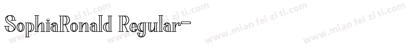 SophiaRonald Regular字体转换